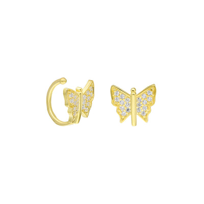 Schmetterling mit Zirkonia - Earcuff (4773082562637)